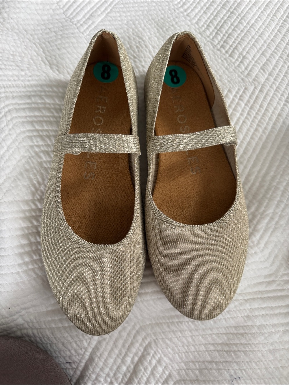 Women’s glitter  Mary Jane Dress Shoes in Champagne Gold